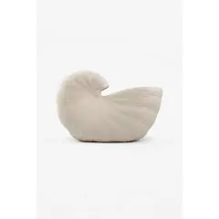 Yks Salyangoz Seramik Bej Dekoratif Vazo (27x18 Cm)