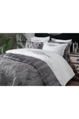 Taç İris Gri 10 Parça Çeyiz Seti -Yatak Örtüsü Seti