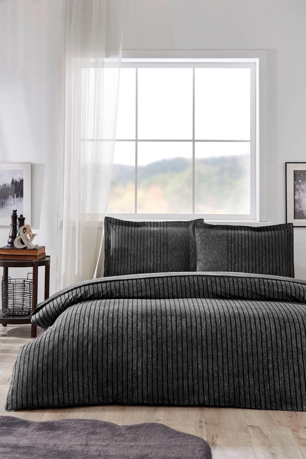 Özdilek Noir King Size Lastikli Çarşaf Nevresim Takımı