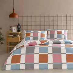 Taç Loxa Ranforce Tek Kişilik Nevresim Takımı Turuncu