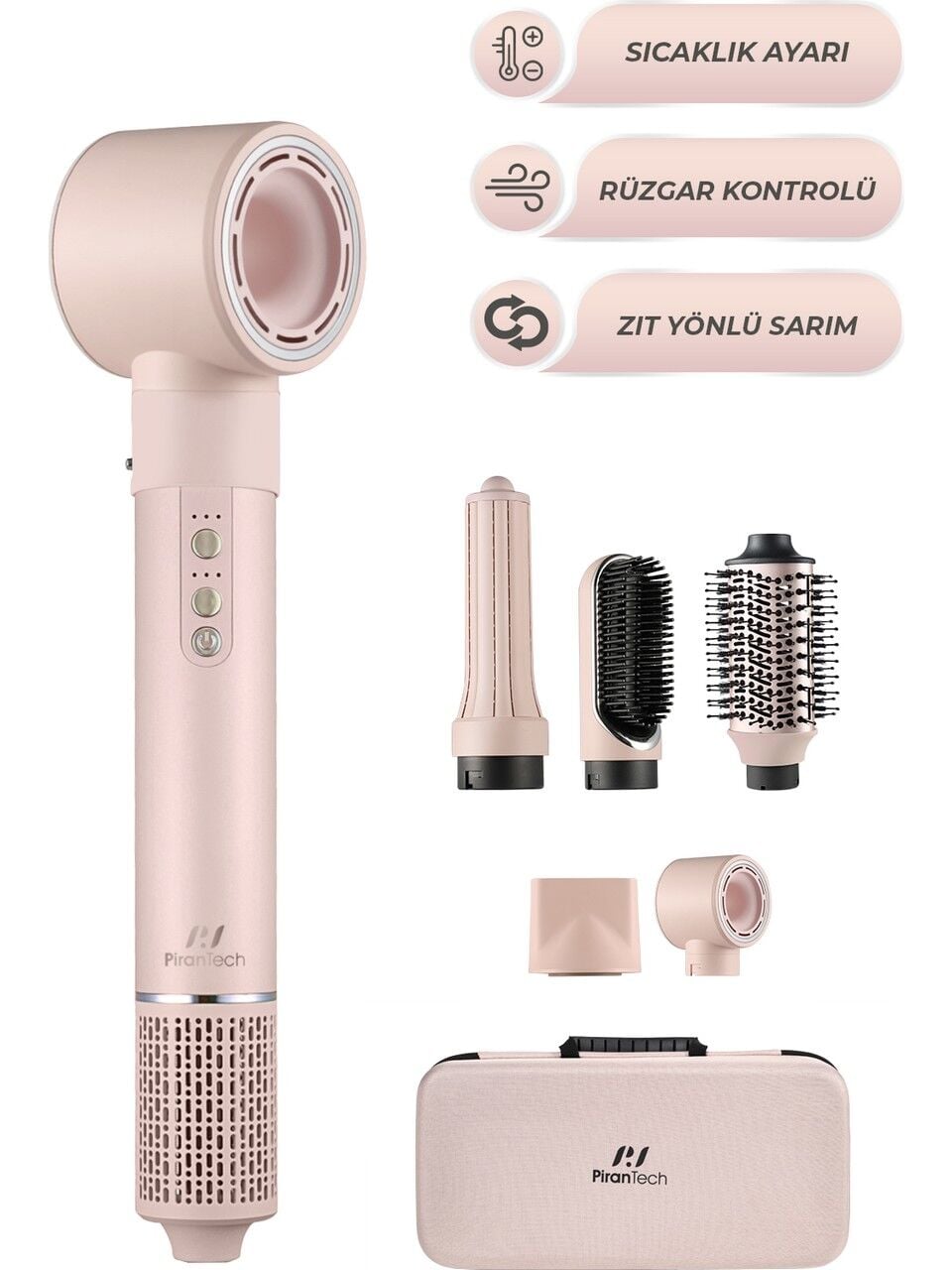 Pirantech KS-92 Profesyonel Saç Kurutma Makinesi ve Şekillendirici