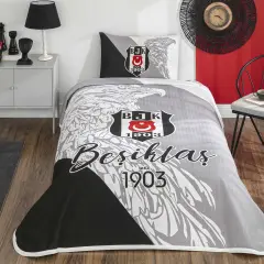 Taç Lisanslı Beşiktaş Since 1903 Pamuk Tek Kişilik Pike Takımı