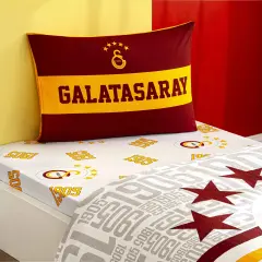 Taç Lisanslı Galatasaray 5 Yıldız Logo Pamuk Tek Kişilik Pike Takımı
