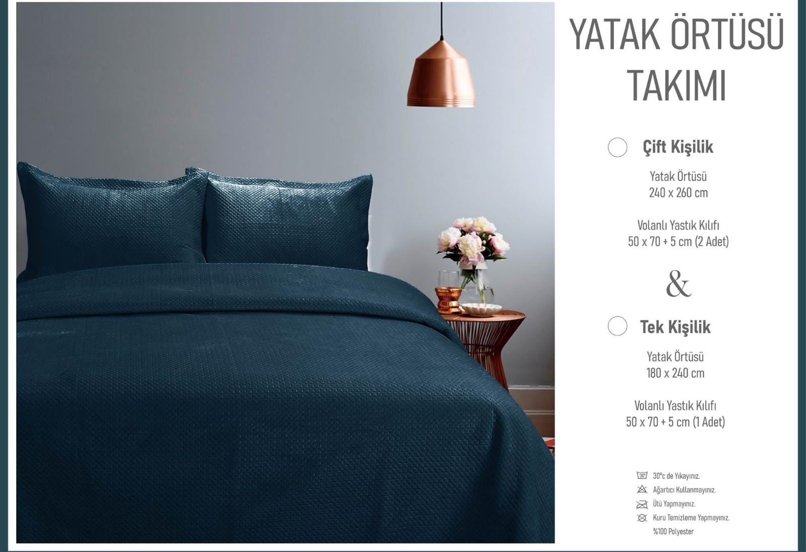 Meltem yatak örtüsü Tek Kişilik V1