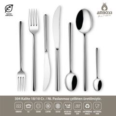 Amboss Pearl 84 Parça 12 Kişilik Çatal Kaşık Bıçak Seti 4mm