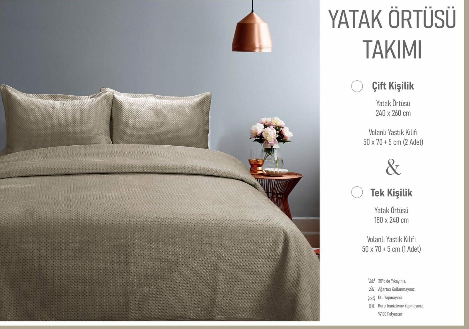 Meltem yatak örtüsü Tek Kişilik V3