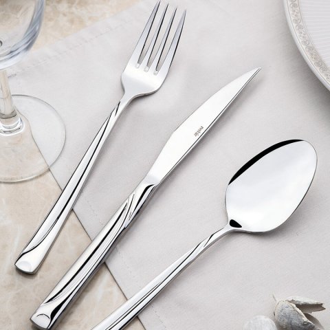 Nehir Fiesta Serisi Sade Yemek Kaşık 12'li