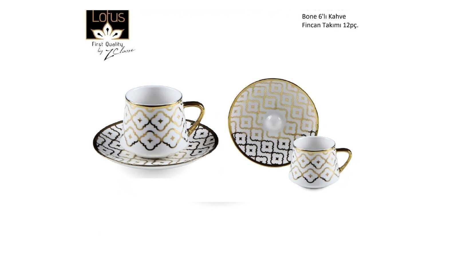 Lotus 6 kişilik Kahve takımı 250406B