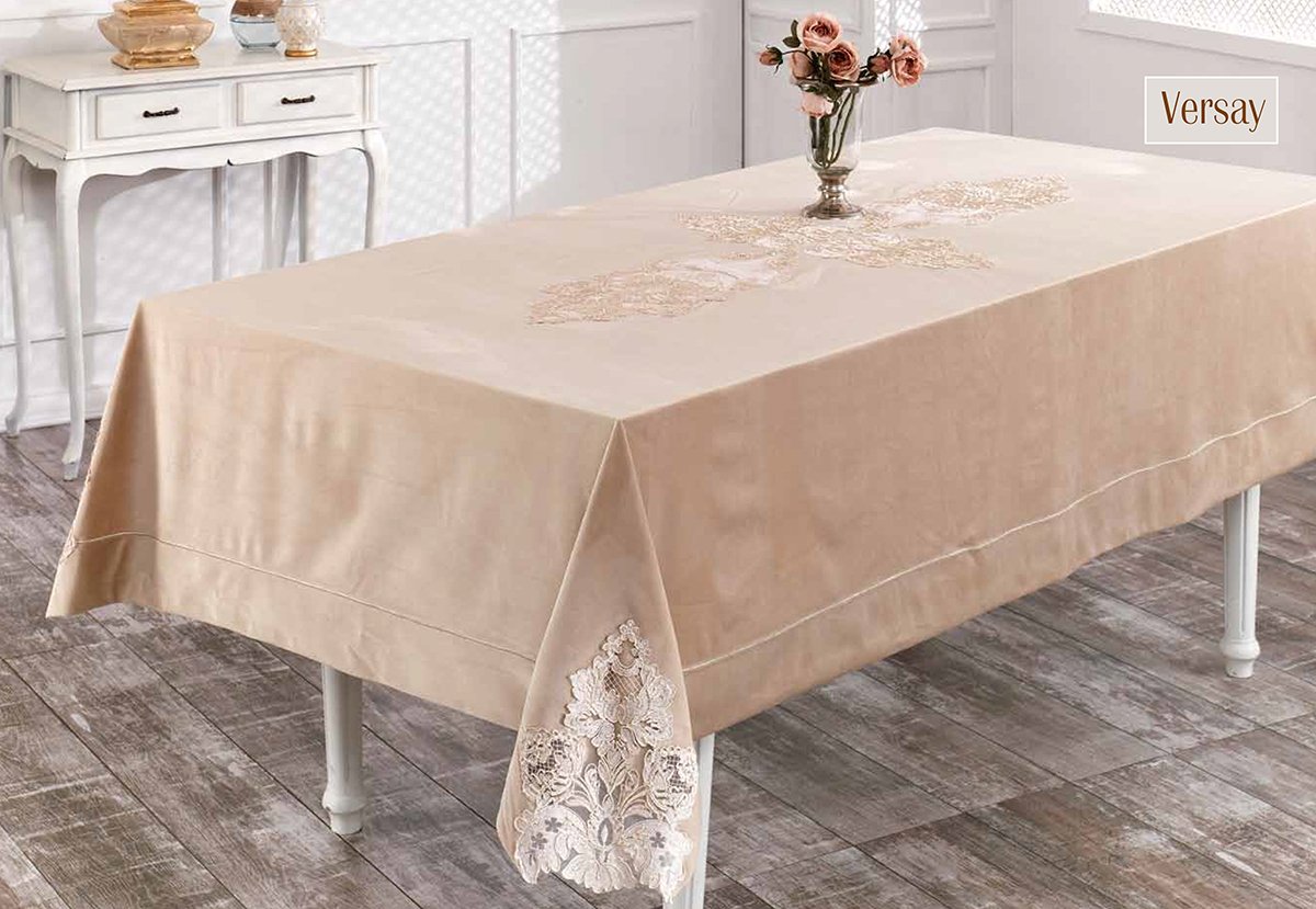 Secret House Versay Kadife Kumaş Masa Örtüsü 160x260 cm