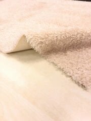 Romanzo - Krem Yıkanabilir Kaymaz Tabanlı Leke Tutmayan Yolluk Halı Eni 75 cm