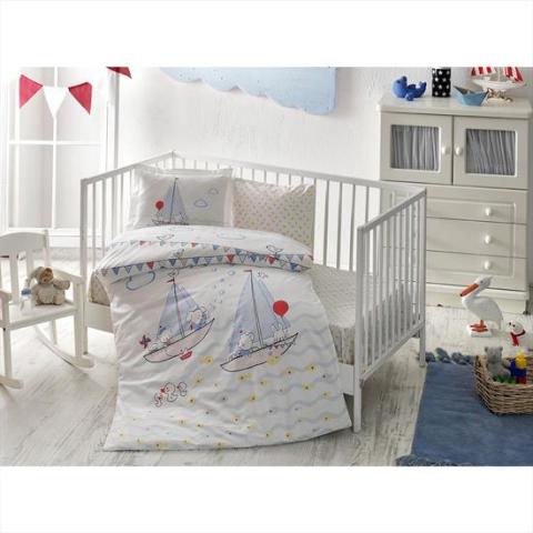 Taç Sea Friend Mavi Bebek Nevresim Takımı