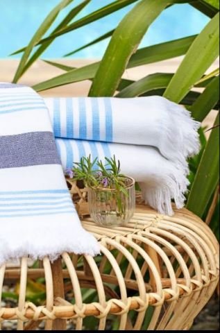 Özdilek 70x150 Peştamal Plaj Havlusu River Mavi