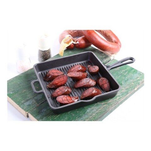 Sürel Kare Izgara Döküm Tava 30x30 cm mat siyah