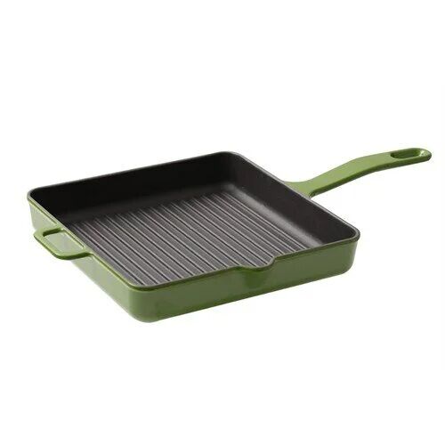 Sürel Kare Izgara Döküm Tava 30x30 cm Koyu Yeşil