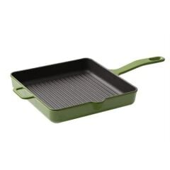 Sürel Kare Izgara Döküm Tava 30x30 cm Koyu Yeşil