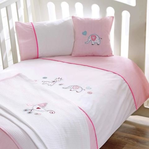 Taç Bebek Seti Happy Friends Pembe