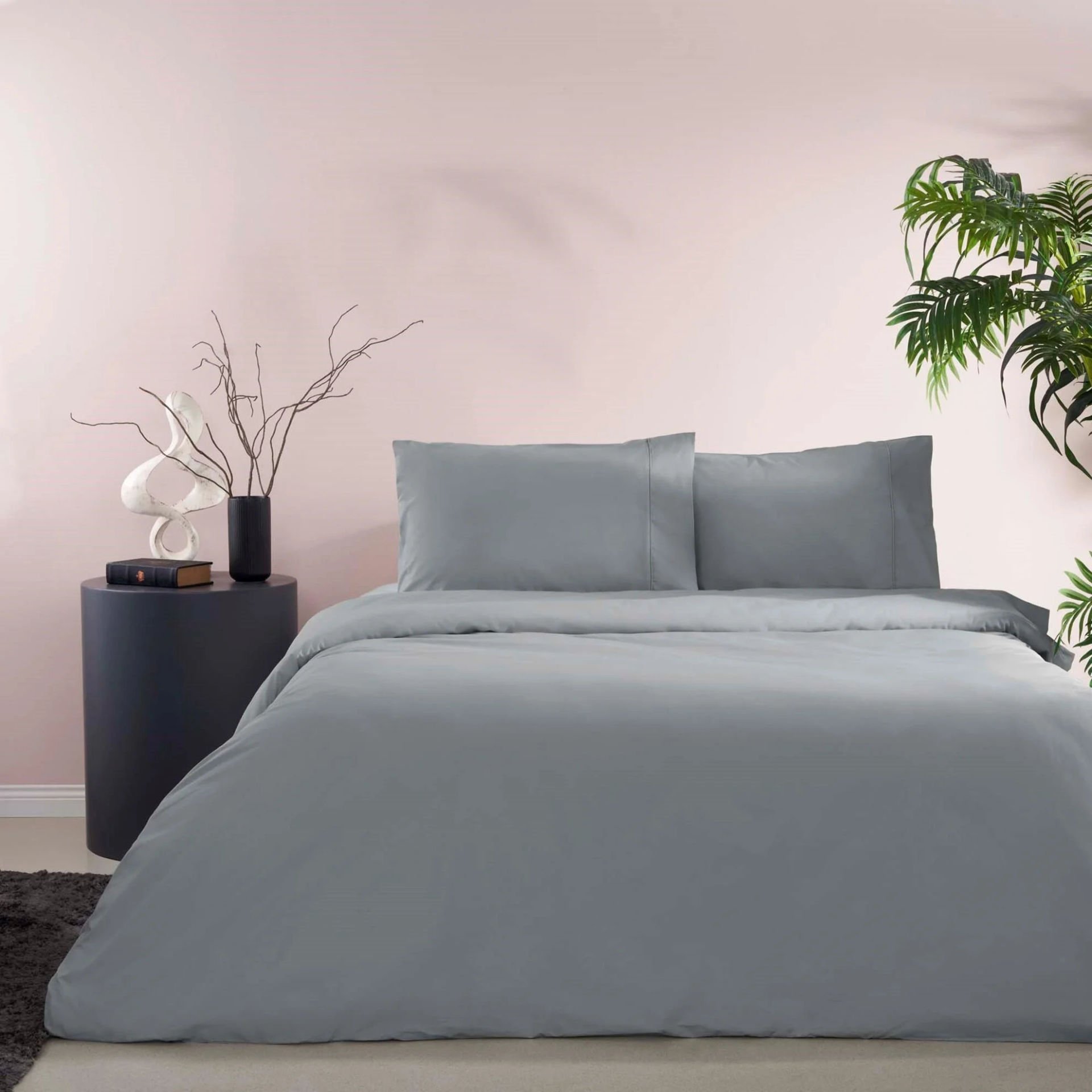 Taç Basic Ranforce Çift Kişilik Nevresim Takımı Antrasit