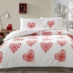 Taç Cordelia Sevgililer Günü Ranforce Nevresim takımı çift kişilik