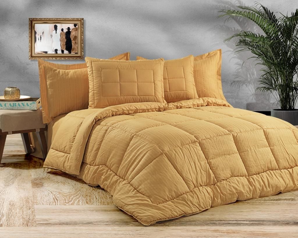 İrina Home Battal Yorgan seti  215x235cm Bal rengi