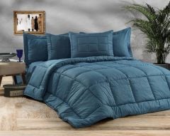 İrina Home Battal Yorgan seti  215x235cm İndigo