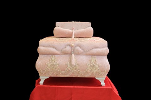 YKS Fransız Güpürlü 2'li Çeyiz Sandığı - Pudra