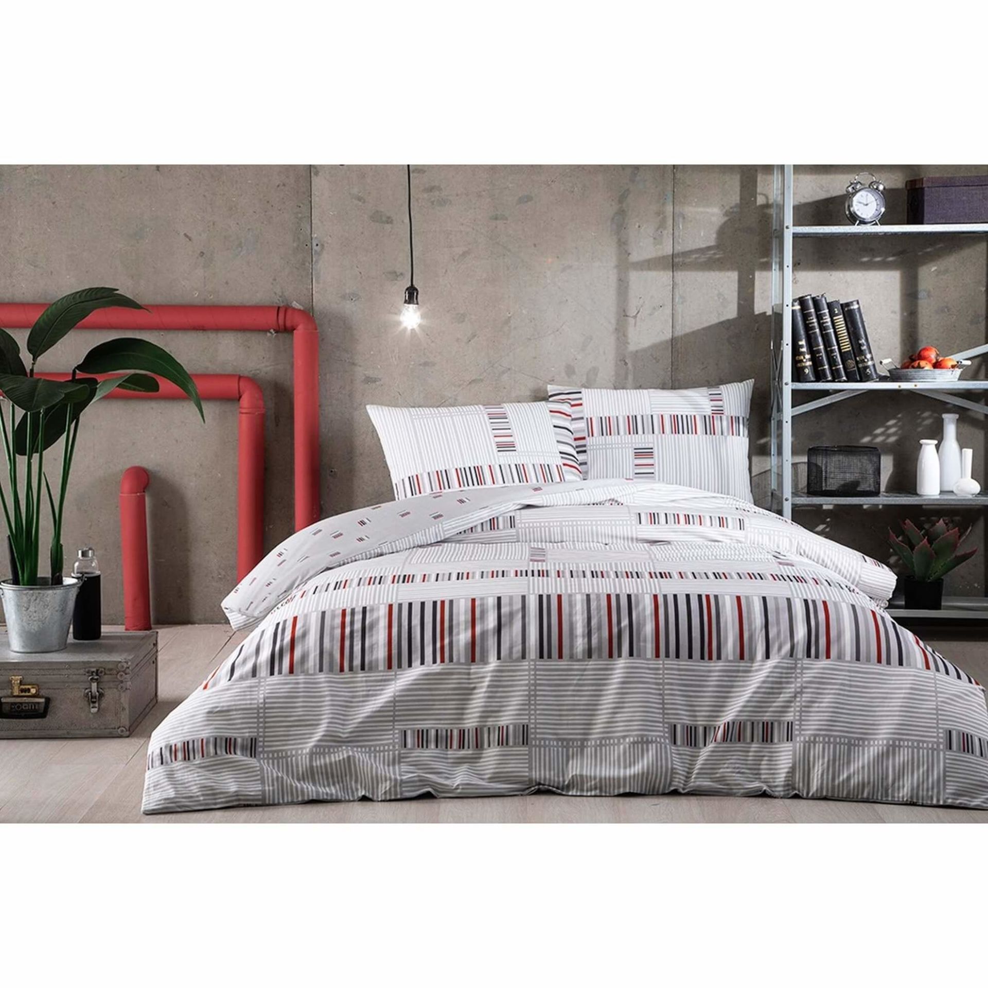 Taç Ranforce Genç Modası Teddy Tek Kişilik Nevresim Takımı V04 -Gri