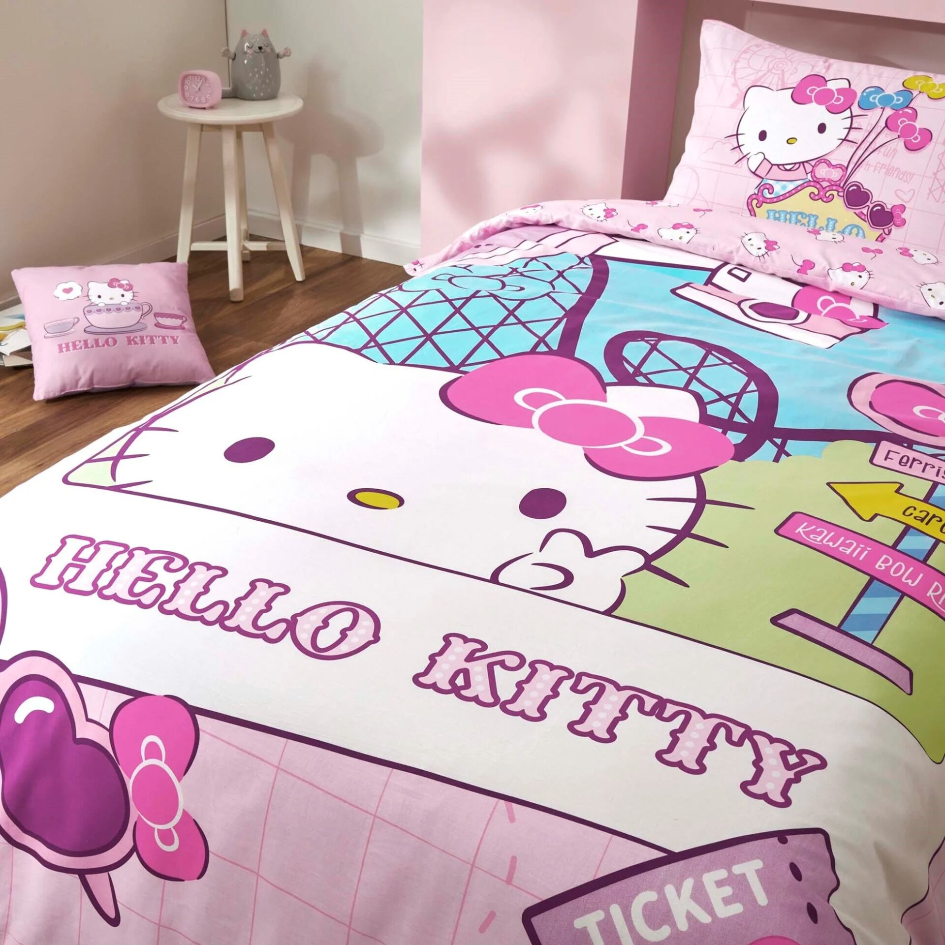 Taç Hello Kitty Travel Tek Kişilik Nevresim Takımı