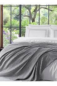 Özdilek Gelin Seti Yatak Örtü Natural Brezze Gri