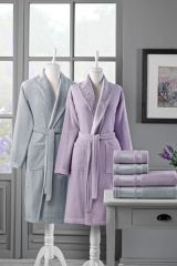 Özdilek Aile Bornoz Seti Dory Lila- Gri