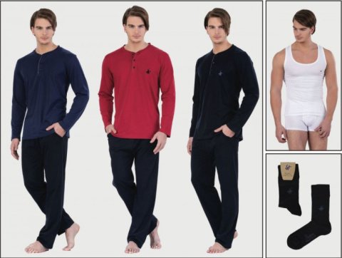 Polo Club Erkek Pijama Takımı Damat Set 873