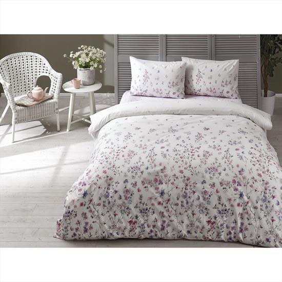 Taç Ranforce Elena Lila Tek Kişilik Nevresim Takımı