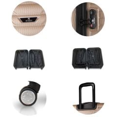 My Valice Croc Abs Gold Valiz