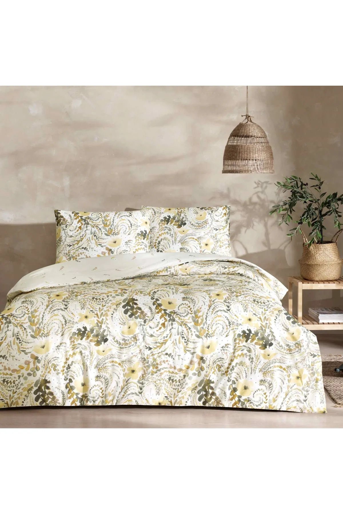 Taç Monroe Nevresim Takımı Çift Kişilik v01-sarı