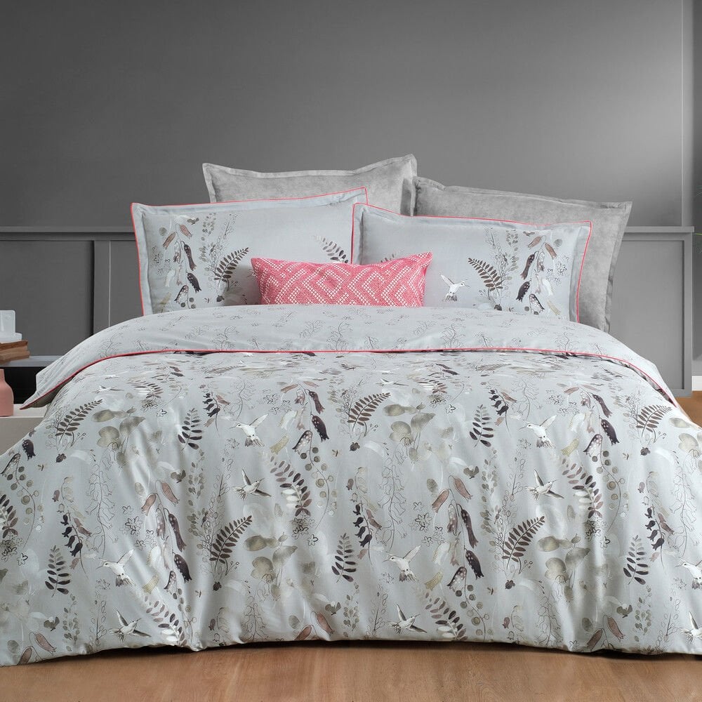 Sarev Martina Saten Çift Kişilik nevresim Takımı Gri