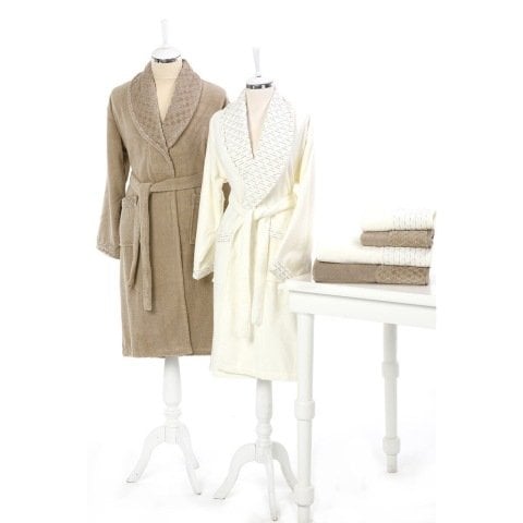 Özdilek Adria Aile Bornoz Seti BEJ