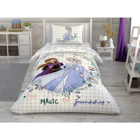 Taç Lisanslı Disney Frozen 2 Friendship Nevresim Takımı Tek Kişilik