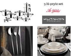 Kütahya Porselen & Aryıldız 187 Parça Çeyiz Seti