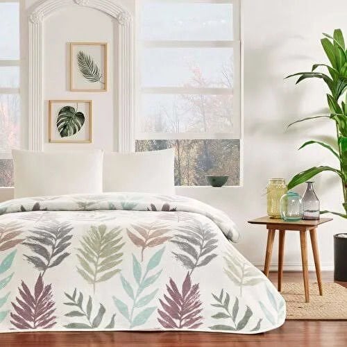 Taç Çift Kişilik Polyester Battaniye Marty Vizon