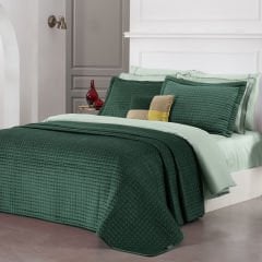 Sarev dustin yatak örtüsü çiftkişilik yeşil