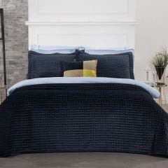 Sarev dustin yatak örtüsü çiftkişilik lacivert