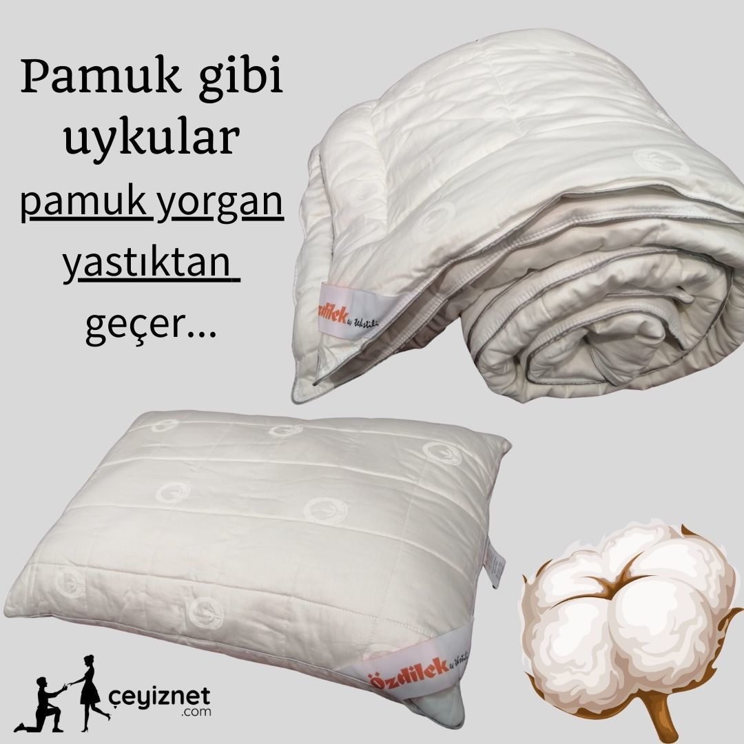 Çift Kişilik Pamuk Yorgan 195 x 215cm