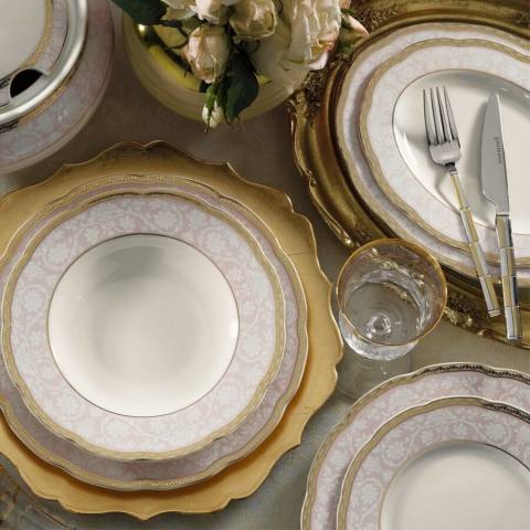 Kütahya Porselen Bone Olympos 62 Parça 93374 Desenli Yemek Takımı