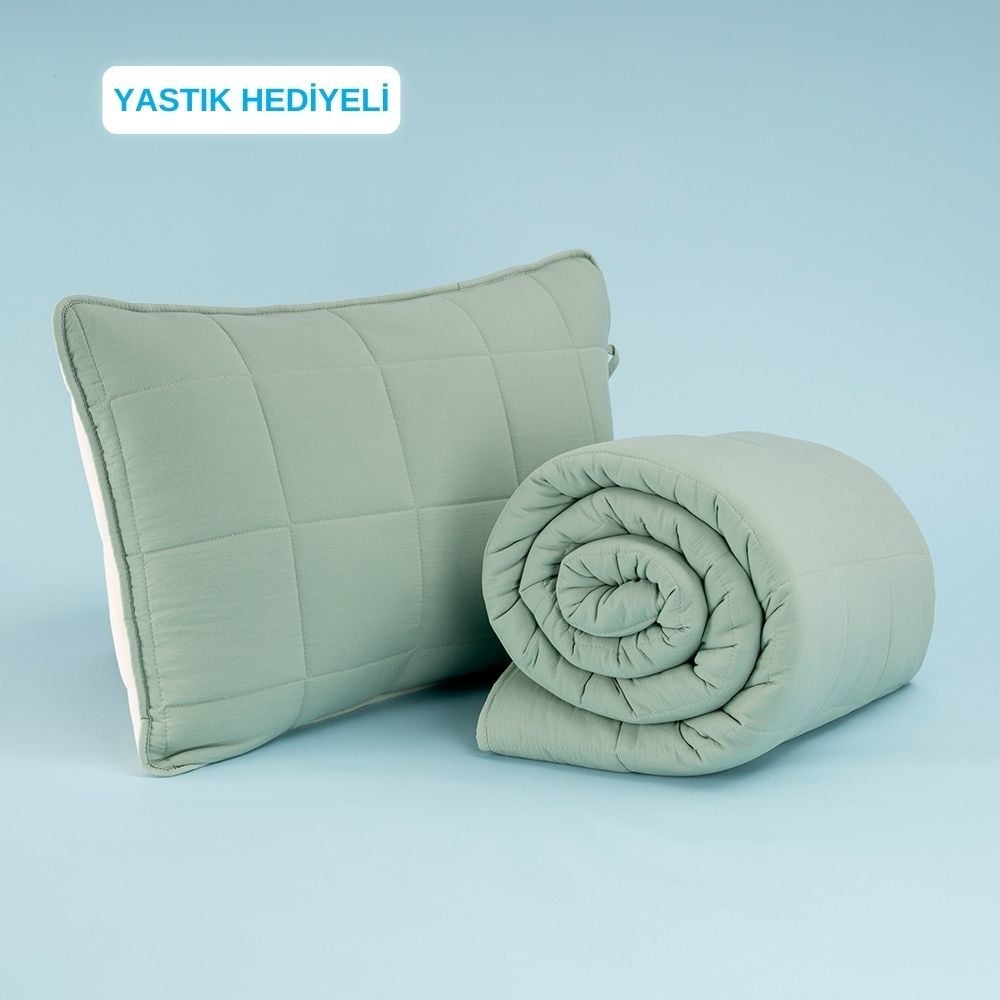 Othello Classico Egeo Life Yastık Alezi Yorgan Set Gri 220x240 YEŞİL
