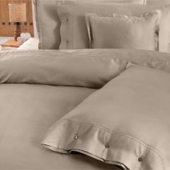 Sarev Monochrome Saten Nevresim takımı Naturel Bej Çift Kişilik