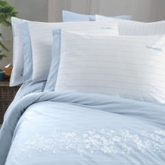 Sarev Olrıc Fancy Poplin Nevresim Takımı Çift Kişilik Mavi