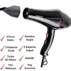 Powertec TR-801 Saç Kurutma Makinesi