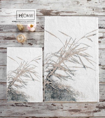 HC&W Sunset 2' Li Banyo Paspas Seti 40x60 + 60x100 Ekru