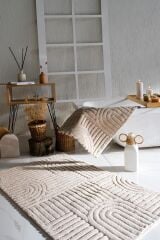 HCW Babil Pamuk Paspas Seti Bej / 40x60-60x100 cm