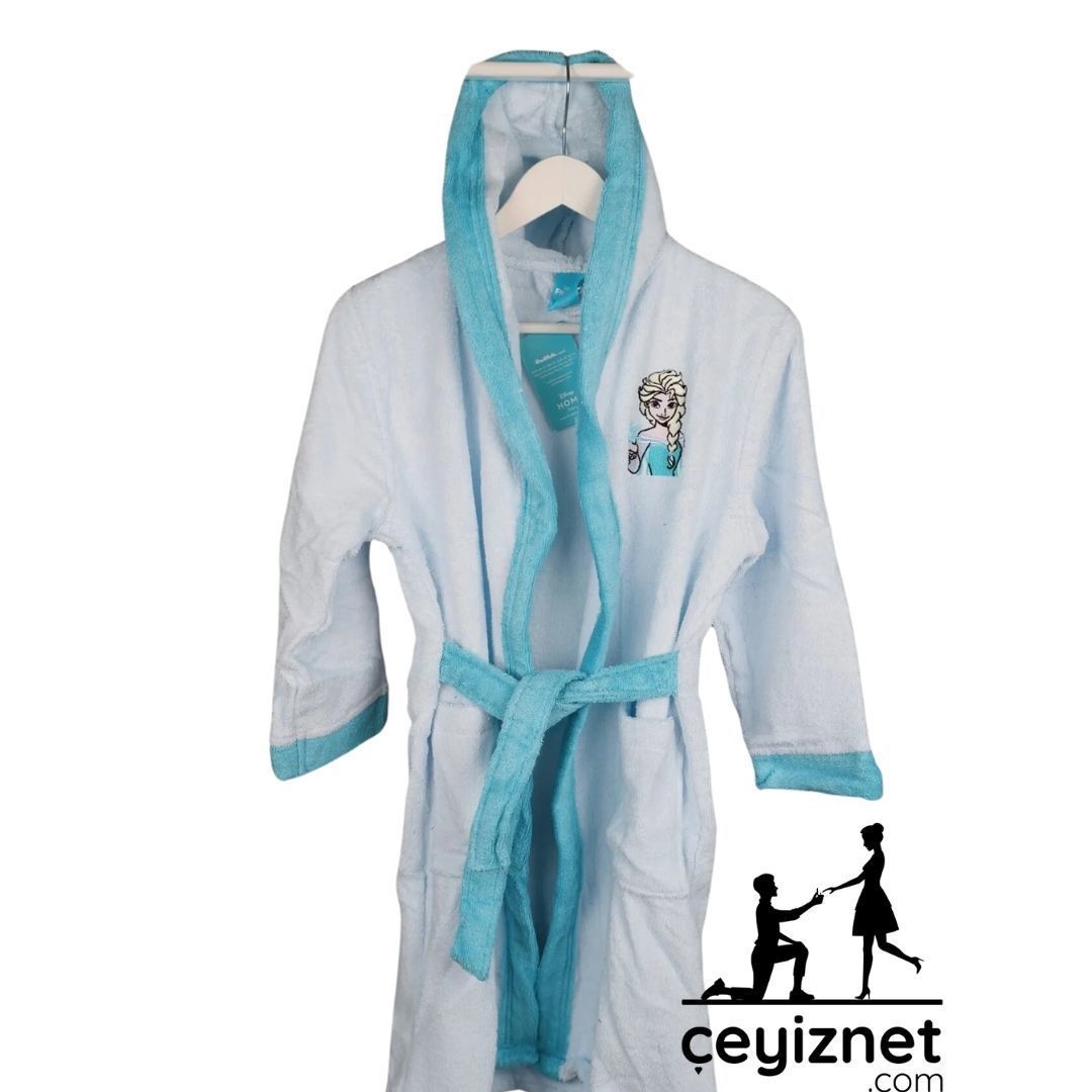 Özdilek Frozen Snowfleak Lisanslı Çocuk Bornoz 5-6 yaş