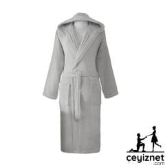 Özdilek Woven kapüşonlu Bornoz Gri